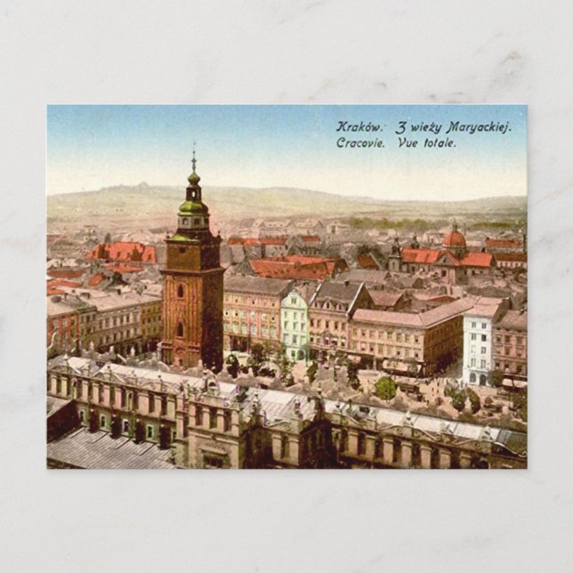 Old Postcard - Krakow, Poland (Front)