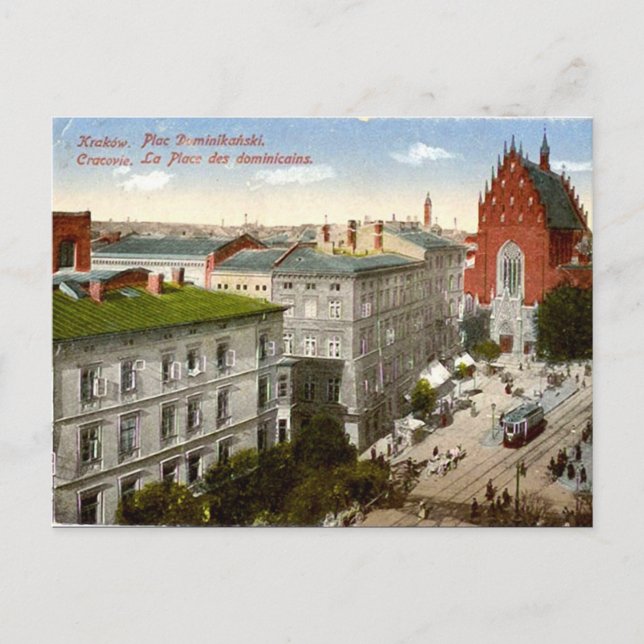 Old Postcard - Krakow, Poland (Front)