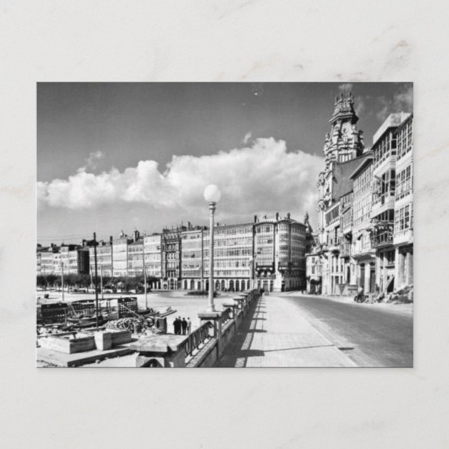 Old Postcard - La Coruna, Spain (Front)