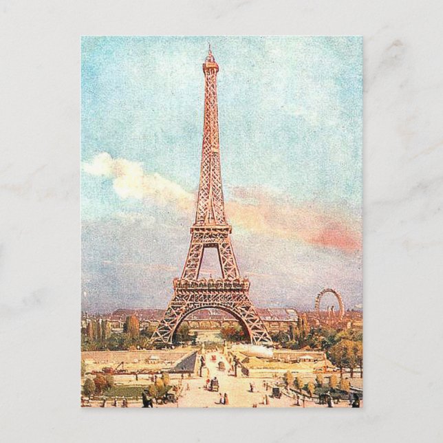 Old Postcard - La Tour Eiffel, Paris (Front)