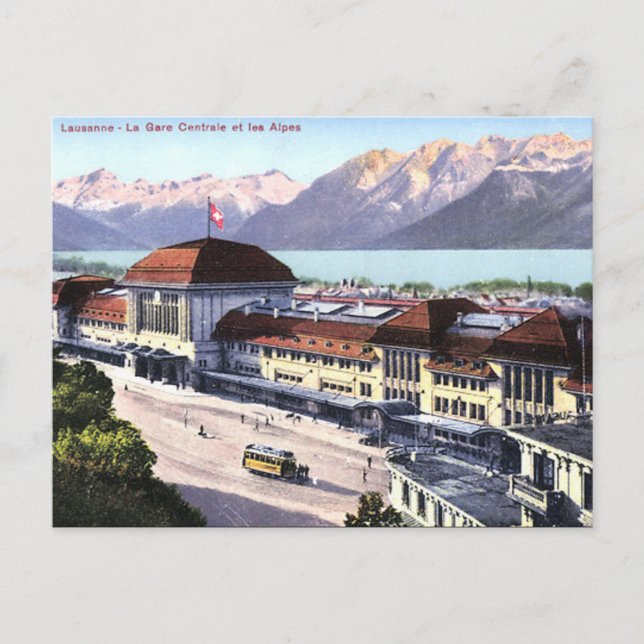 Old Postcard - Lausanne, Switzerland (Front)
