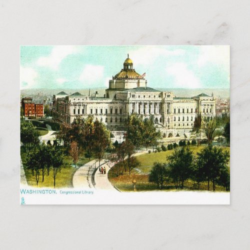 Old Postcard _ Library of Congress Washington DC