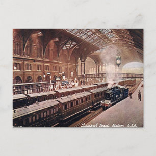 Old Postcard - Liverpool St Station, London