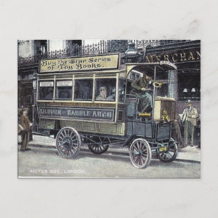 Old Postcard - London Motor Bus