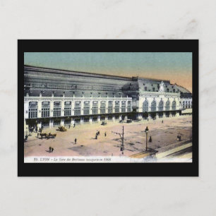 Old Postcard - Lyon, France - Gare des Brotteaux