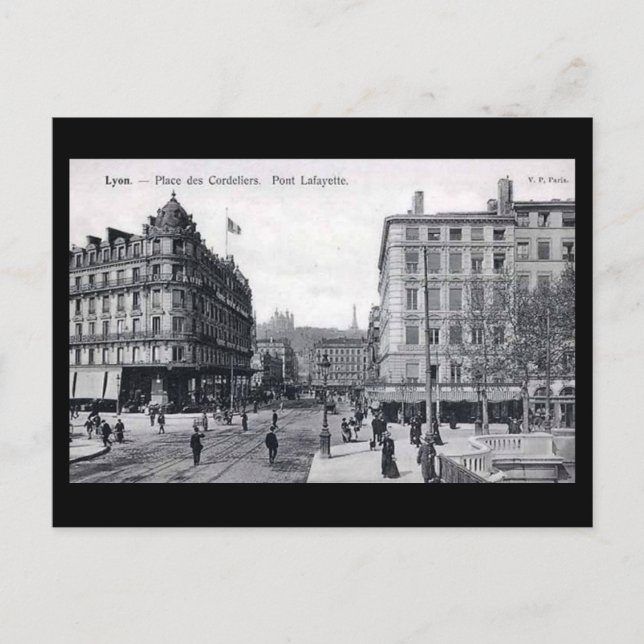 Old Postcard - Lyon, Place des Cordeliers (Front)