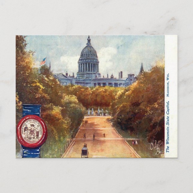 Old Postcard - Madison, Wisconsin, USA (Front)