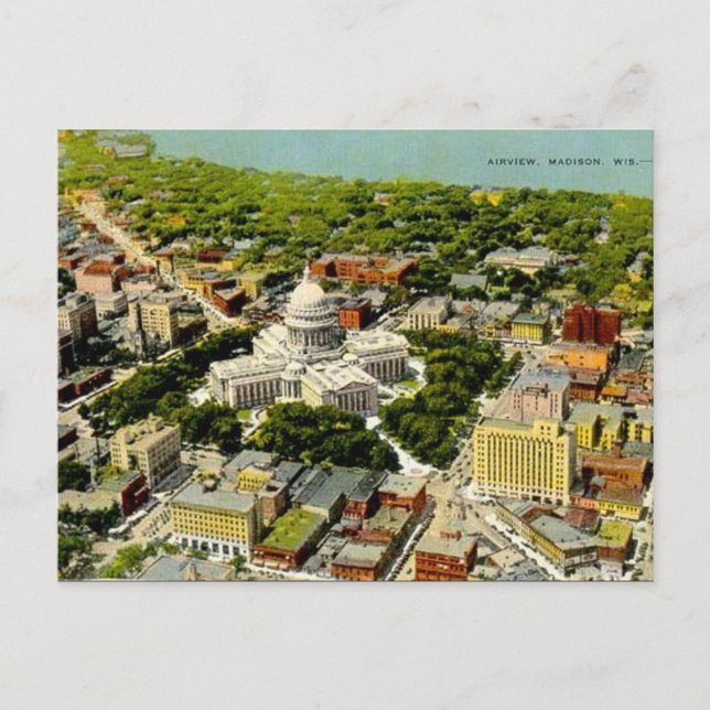 Old Postcard - Madison, Wisconsin, USA (Front)