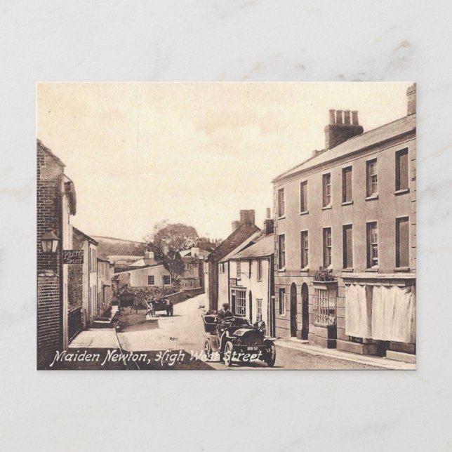 Old Postcard - Maiden Newton, Dorset (Front)