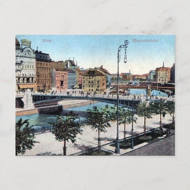 Old Postcard - Marienbrücke, Wien (Front)