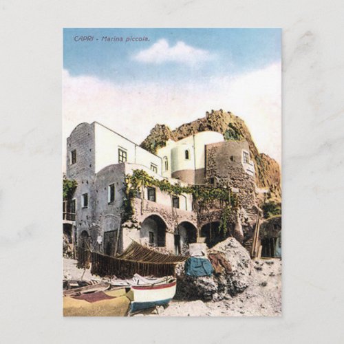 Old Postcard _ Marina Piccola Capri Italy
