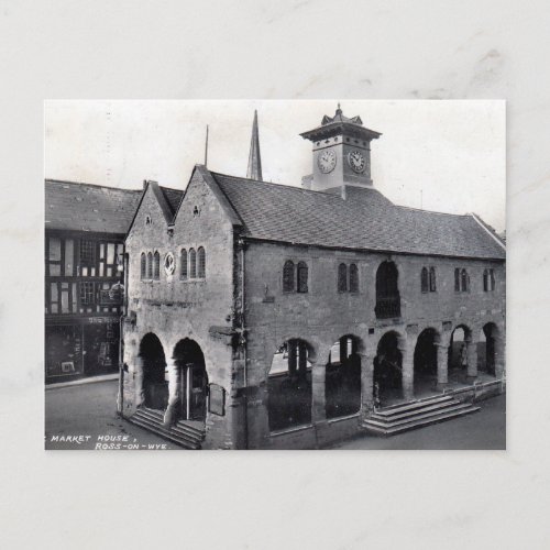 Old Postcard _ Market House Ross_on_Wye