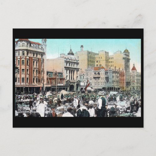 Old Postcard _ Market Square Johannesburg