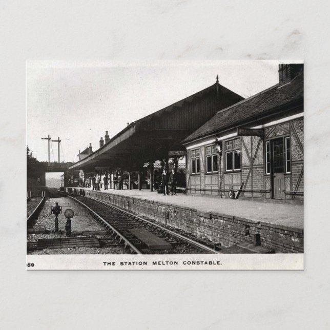 Old Postcard - Melton Constable Station, Norfolk (Front)
