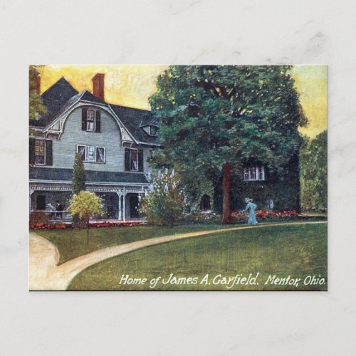 Old Postcard _ Mentor Ohio Garfields House