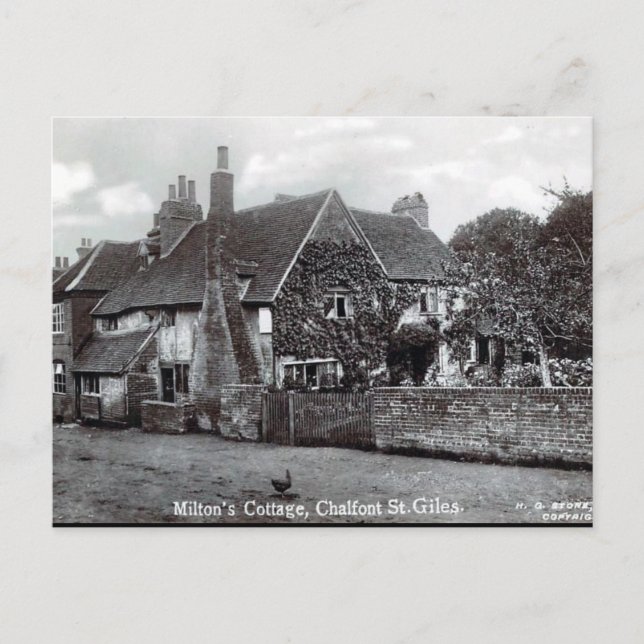 Old Postcard - Milton's Cottage, Chalfont St Giles (Front)