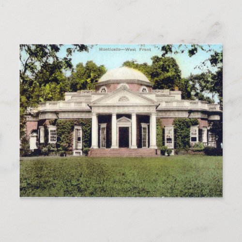 Old Postcard _ Monticello Virginia USA