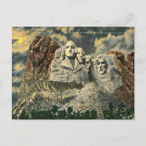 Old Postcard _ Mount Rushmore S Dakota