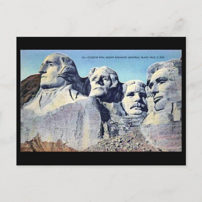 Old Postcard - Mount Rushmore, South Dakota (Front)