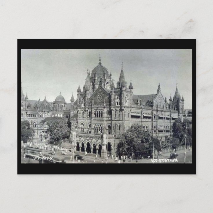 Old Postcard Mumbai, Victoria Terminus Zazzle