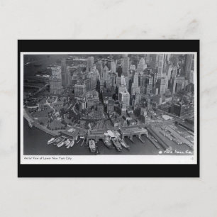 Old Postcard - New York City from the air