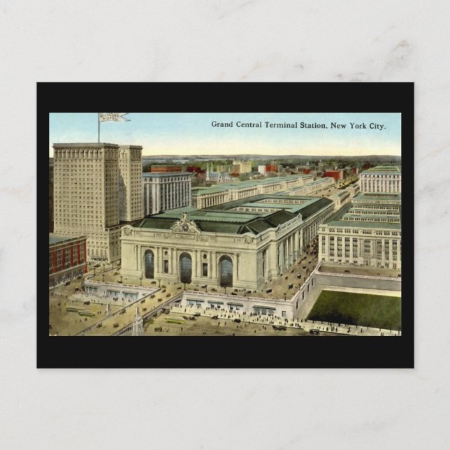 Old Postcard, New York City, Grand Central Station Postcard (Front)