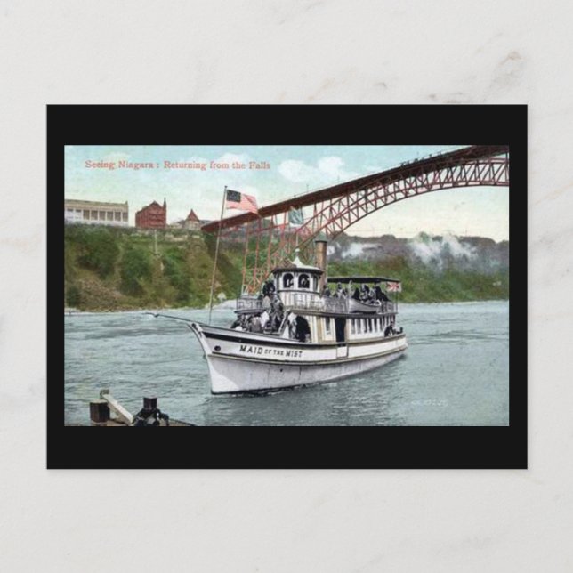 Old Postcard - Niagara Falls, Maid of the Mist (Front)