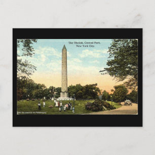 Old Postcard - Obelisk, Central Park, NYC, 1917