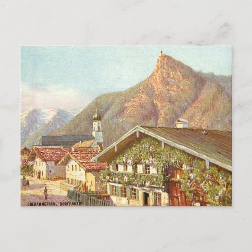 Old Postcard _ Oberammergau Bavaria Germany