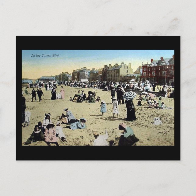 Old Postcard - On The Sands, Rhyl (Front)