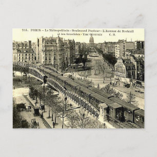 Old Postcard - Paris Metro