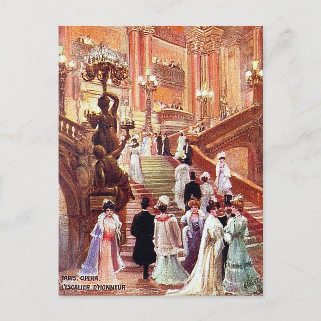 Old Postcard - Paris Opera (Front)