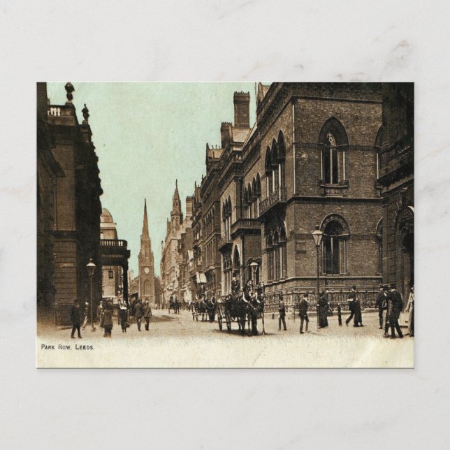 Old Postcard - Park Row, Leeds, Yorkshire (Front)