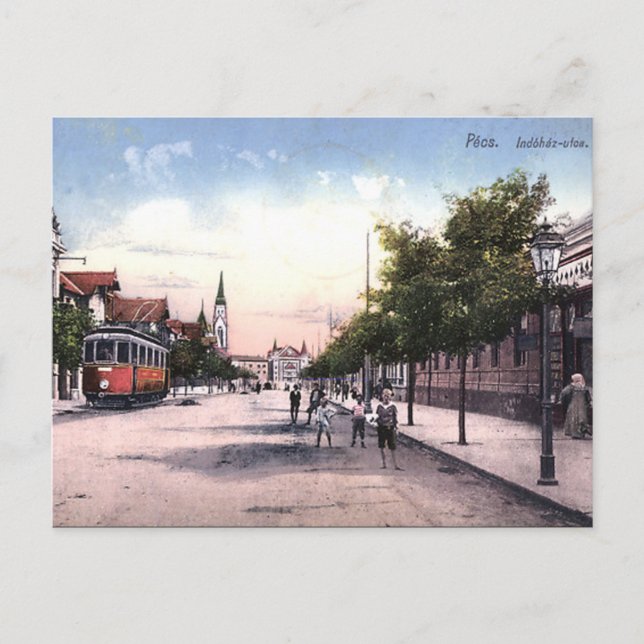 Old Postcard - Pecs, Hungary (Front)