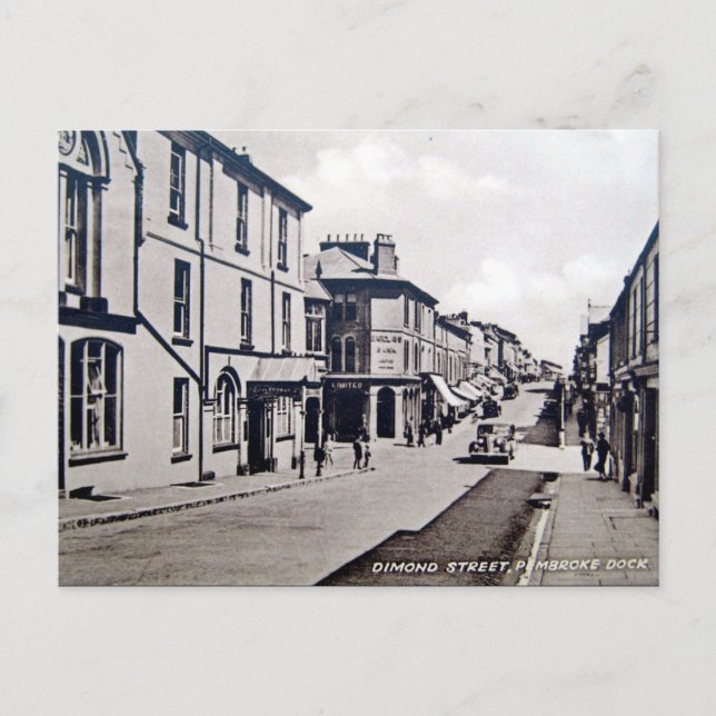 Old Postcard - Pembroke Dock, Wales (Front)