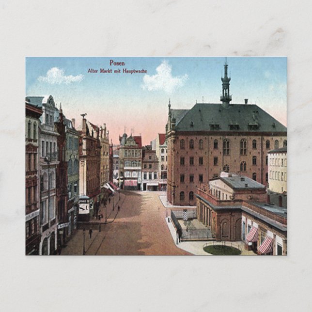 Old Postcard - Poznan, Poland (Front)
