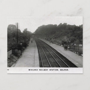 Old Postcard - Railway Station, Belper, Derbyshire