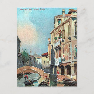 Old Postcard - Rio Santa Sofia, Venice