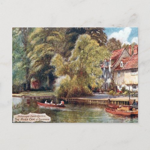 Old Postcard _ River Cam at Cambridge