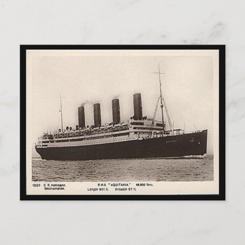 Old Postcard _ RMS Aquitania