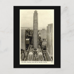 Old Postcard, Rockefeller Center, New York City Postcard