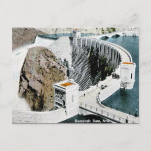Old Postcard - Roosevelt Dam, Arizona. USA
