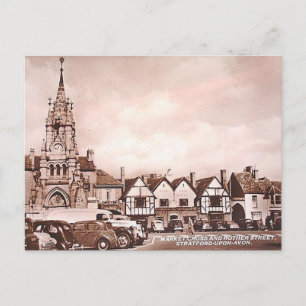 Old Postcard - Rother St, Stratford-upon-Avon