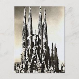 Old Postcard - Sagrada Familia, Barcelona