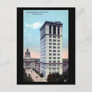 Old Postcard - Savannah Bank and Trust Co