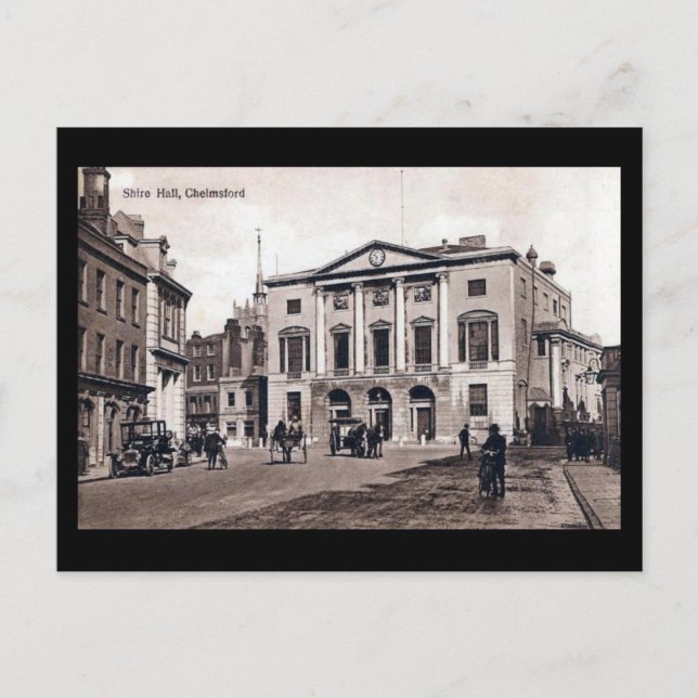 Old Postcard - Shire Hall, Chelmsford, Essex (Front)