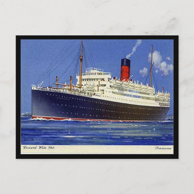 Old Postcard - SS Franconia (Front)