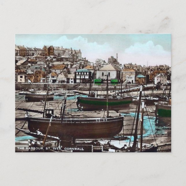 Old Postcard - St Ives, Cornwall, England (Front)