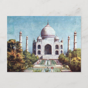 Old Postcard - Taj Mahal, Agra, India