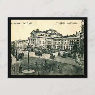 Old Postcard - Teatr Wielki, Warsaw, Poland